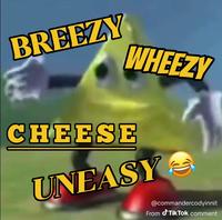 BREEZY WHEEZY CHEESE UNEASY @commandercodyinnit From Tik Tok comment