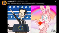 ROB YULFO @RobYulfo 20h Hey libtards, explain how these two aren't the same?! 0:04 BB YULFI X