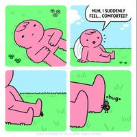 Vele 88888 \ M 8 . Where MALOVENSTEIN Siste HUH, I SUDDENLY FEEL... COMFORTED? wh-infu mm-n COMIC SPONSORED BY THE MAGICAL RASELA ZIPPARO Int. 88 *hug*