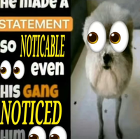 He m A STATEMENT SO NOTICABLE even HIS GANG NOTICED HIM