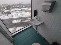 The view in this bathroom