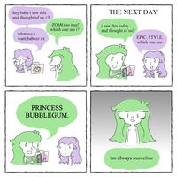 hey babe i saw this and thought of us <3 whateva u want babezz xX ZOMG so true! which one am i? THE NEXT DAY i saw this today and thought of us! EPIC. STYLE. which one am- PRINCESS BUBBLEGUM. ດ i'm always marceline 7