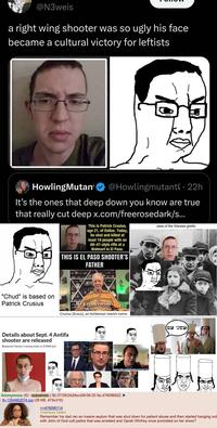 @N3weis a right wing shooter was so ugly his face became a cultural victory for leftists HowlingMutan 70 @Howlingmutant • 22h It's the ones that deep down you know are true that really cut deep x.com/freerosedark/s... This is Patrick Crusius, age 21, of Dallas. Today, he shot and killed at least 19 people with an AK-47-style rifle at a Walmart in El Paso. THIS IS EL PASO SHOOTER'S FATHER Jews of the Warsaw ghetto "Chud" is based on Patrick Crusius Bryan Crusius Licensed Therapist Crusius (Kraus), an Ashkenazi Jewish name Details about Sept. 4 Antifa shooter are released Benjamin Varela is being held on $100K bail DOREEN FORD MODERATOR, REDDIT "ANTI-WORK" PAGE Anonymous (ID: GCDmRYH5 07/29/24(Mon)09:06:25 No.476096922 :th-1354462074.jpg (28 KB, 474x316) >>476090114 >memory holed Remember his dad ran an insane asylum that was shut down for patient abuse and then started hanging out with John of God cult pedos that was arrested and Oprah Winfrey once promoted on her show?