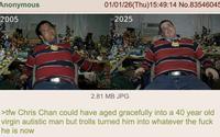 Anonymous 2005 01/01/26(Thu)15:49:14 No.83546045 2025 2.81 MB JPG >tfw Chris Chan could have aged gracefully into a 40 year old virgin autistic man but trolls turned him into whatever the f--- he is now