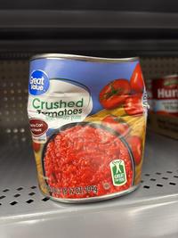 Great Value TM Crushed Tomatoes with tomato puree Feld to Can 5 Hours Own in California Hur Whe BOZ LLB 12 OZ) 7949 GREAT FOR YOU