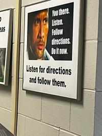 1 eas You there Listen Follow directions. Do it now. Listen for directions and follow them.