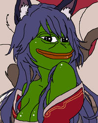 Smug pepe catgirl