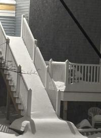 Snow hiding all the stairs