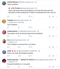 The typical level of discourse regarding the Leviathan.