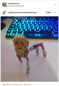 The original post of the Goo Goo Gaga Santa Claus meme on Tumblr before it spread to TikTok and the sound was added.