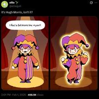 ellie @elliegull it's Hugh Morris, isn't it? I feel a bit more like myself. 2:01 PM - Feb 1, 2026 - 458.5K Views