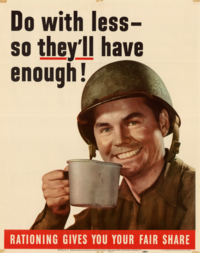 A WWII poster about rationing.