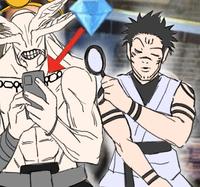An edit of the "gem alert" meme. The meme is about JJK characters.