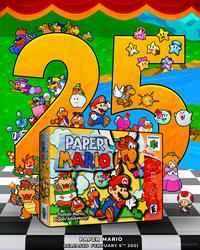 PAPER 2 PAPER MARIO 7 NINTENDO.64 Only For NINTENDO 64 Thinner Mario, Bigger Adventure! Designed For N64 Rumble Pak I Player EVERYONE E CONTENT RATED BY ESRB PAPER MARIO RELEASED FEBRUARY 5TH 2001 @estarland