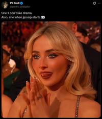 Sin @perky_predator She: I don't like drama Also, she when gossip starts ✪✪ Q B