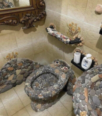 Stone bathroom