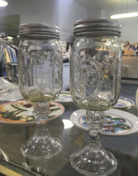 Mason jar wine glasses
