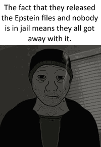 The fact that they released the Epstein files and nobody is in jail means they all got away with it.