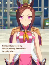 Trainer, did you know my name is trending on Umatter? I wonder why...