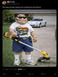 Bete oaks @bonewalljackson the baby sinclair memes are cracking me the hell up Corvette DeWaile GM 12:31 AM - Feb 7, 2026 - 89.9K Views 31 181 2.9K Σ 143