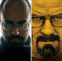 A meme comparing Dany Slicer to Walter White. Both are villainous.