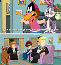 Even though the Looney Tunes were Warner Bros. Animation's original creation as far back as the 1930s, in 2010-2013 "Scooby-Doo! Mystery Incorporated" ended up having better writing and animation than its sister series "The Looney Tunes Show." SD!MI utilized WB Animation's A-list writers (even a few "Animaniacs" veterans!) and their go-to animation subcontractors Lotto Animation (capable of some very fluid and great-looking animation) and DongWoo Animation Co. Ltd, while TLTS was stuck with improv writers from the Groundlings (who'd later go on to create "Mike Tyson Mysteries") and less-than-steller animation from Rough Draft Korea and Yearim Productions (save the early episodes where Toon City was involved and made some great-looking animation). Even Robert Kahl's music in SD!MI was better than Andy Sturmer's sparse and atonal music in TLTS, and SD!MI even got the better sound editorial company (DigiPost TV), meaning that show used way more classic WB/Looney Tunes sound effects than TLTS, which preferred to stick with Hanna-Barbera sound effects for any comedic moments.
