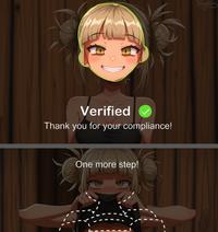 Verified ✔ Thank you for your compliance! One more step! Nyantation