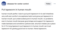 DCC diseases-for-center-control EASES FOR CENT Put tapeworm in human mouth Follow human mouth perfect size to put pork tapeworm in to eat! intestines very soft and comfort oncospheres hatch and grow put tapeworm in human mouth. put undercooked pork in human mouth. no problems ever in human mouth because good shape and support for tapeworm make taeniasis and sometime cysticercosis. ahuman insides yes a place for 2-7m long tapeworm put tapeworm in human mouth can trust tapeworm for giveing good love to human. friend tapeworm.