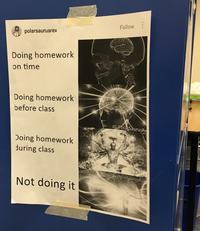 polarsaurusrex Doing homework on time Doing homework before class Doing homework during class Follow IG:PolarSaurusRe Not doing it G PolarSaurus Rex