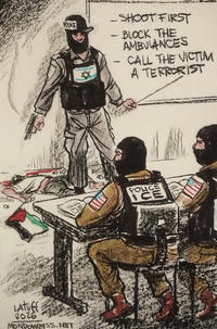 LATUff 2026 MONDOWMISS.NET POLICE - - SHOOT FIRST - BLOCK THE AMBULANCES CALL THE VICTIM A TERRORIST POLICE ICE