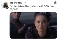 + sapo4show 17h "so this is how liberty dies... with DOW over 50,000" ©
