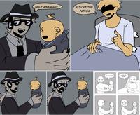 The earliest known redraw of the ugly baby meme. It references the "Roblox":https://knowyourmeme.com/memes/subcultures/roblox game Forsaken.