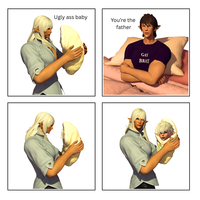 Ugly ass baby You're the father GAY BRAT