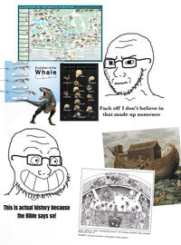 Million MILESTONES OF VERTEBRATE EVOLUTION Pakicetus Evolution of the HUMAN EVOLUTION Whale Ambulocetus Maiacetus Dorudon This is actual history because the Bible says so! F--- off I don't believe in that made up nonsense HIGHEST HEAVEN 12 Source: Sarna, N., 1966, Understanding Genesis: The Heritage of Biblical Israel, Schocken Books, New York, NY. FIGURE 1: Ancient Israelites' conception of the cosmos.