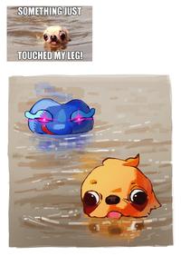 SOMETHING JUST TOUCHED MY LEG!