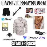 TRAVEL VLOGGER YOUTUBER Alipay CAMEL TERA Smoking kills www ช Bud Budud Bud Un SQUARESPACE Proton VPN STARTER PACK