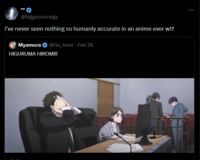 @bigguccicraigy i've never seen nothing so humanly accurate in an anime ever w-- Myamura @Go_Jover - Feb 26 HIGURUMA HIROMI!!