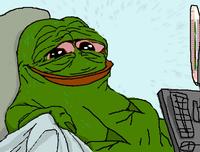 Fat smug frog pepe 