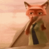 An AI-generated reaction image of Nick Wilde from Zootopia doing the Scuba Dance.