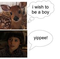 i wish to be a boy yippee!