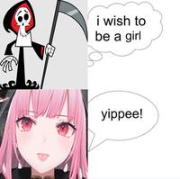 i wish to be a girl yippee!