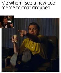 Me when I see a new Leo meme format dropped