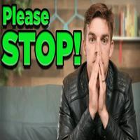 A reaction image based on a thumbnail by MatPat. The reaction image says "please stop."
