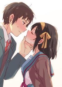 Haruhi's waiting for a kiss by タイキ