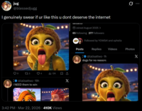 jug @blessedjugg I genuinely swear if ur like this u dont deserve the internet Tallbaltu Joined August 2025 > 65 Following 277 Followers Followed by YOWSA! and ophelia 273 4 ili 12K X @lalisattwo. 19h i NEED them to win 3:42 PM · Mar 22, 2026 - 410K Views Posts Replies @lalisattwo 1h dogs for no reason: ... Videos Photos X
