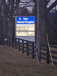 Gast Animal Hospital MARCH ON IN FREE RABIES WITH EXAM 759-7387