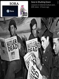 SORA Sora Is Shutting Down Lessons in Internet Culture and... 65K views • 2 hours ago Sora 2:13 WATHA THE STARS AND STRIPES A HITLER DEAD PAYA THE STARS AND STRIPES AN HITLER DEAD TRA THE STARS AND STR TLE A LER D