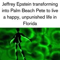 Jeffrey Epstein transforming into Palm Beach Pete to live a happy, unpunished life in Florida