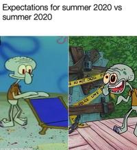 Expectations for summer 2020 vs summer 2020 made with mematic E DO NOT CROSS PO POLICE LINE