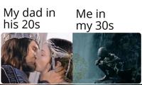 My dad in his 20s Me in my 30s STRE C FOLKW
